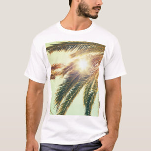 Palm Trees, Vintage Toned Sky. T-Shirt