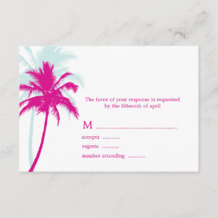 Palm Trees Wedding Response Cards