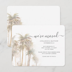 Palm Trees We've Moved Moving Tropical Card