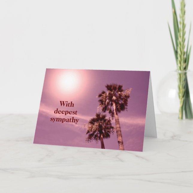 Palm trees  -  With deepest sympathy Card (Front)