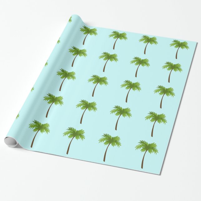 Palm Trees Wrapping Paper (Unrolled)