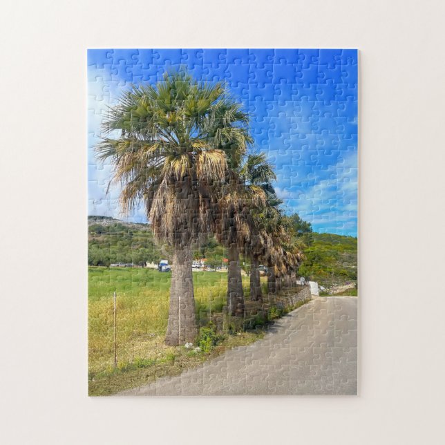 Palm Trees Zakynthos Greece Jigsaw Puzzle (Vertical)