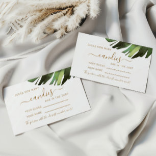 Palm Tropical How Many Candies Shower Game card