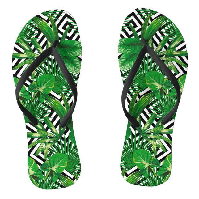Palm Tropical Plants Thongs (Footbed)