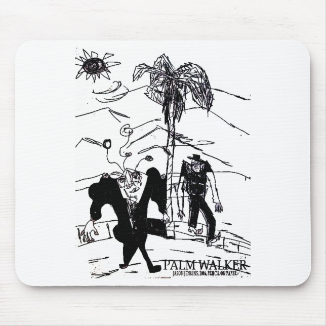 palm walker print mouse pad (Front)
