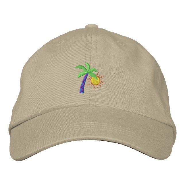 Palm with sun embroidered hat (Front)