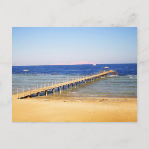Palma beach with  a long pontoon (Egypt) Postcard
