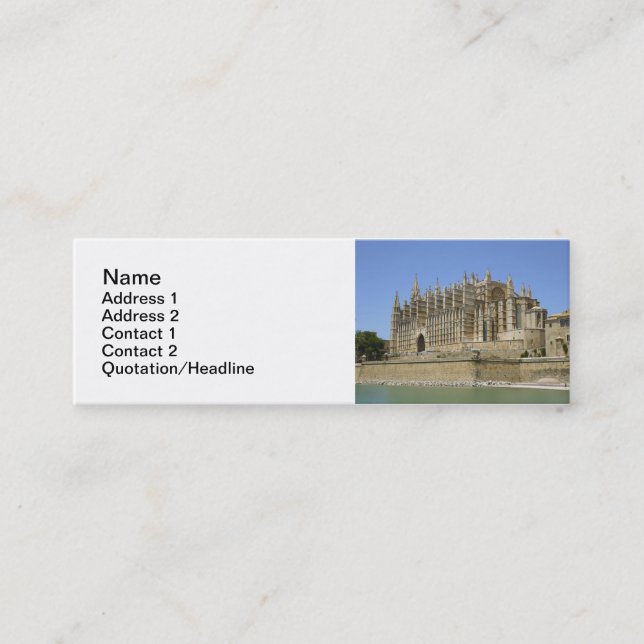 Palma Cathedral Mini Business Card (Front)