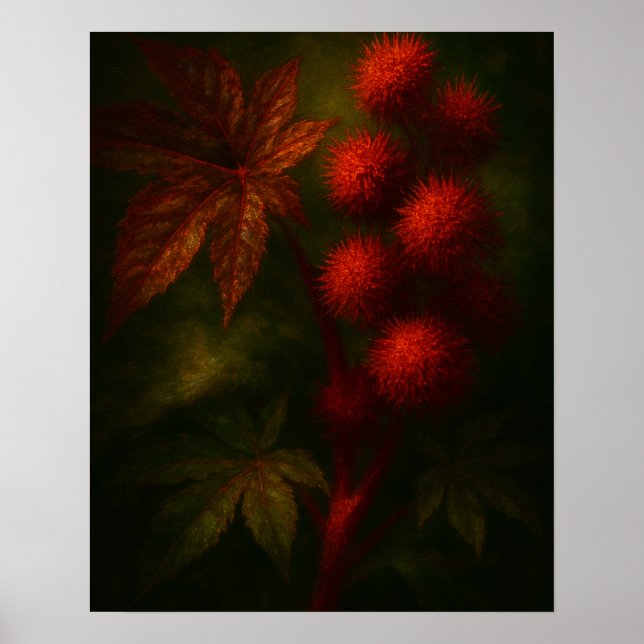 Palma Christi: Toxic Elegance Impressionist Art Poster (Front)