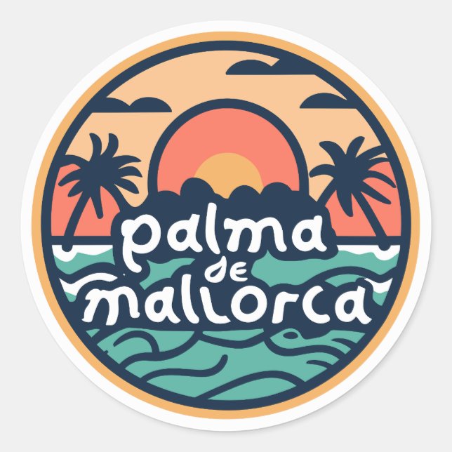 Palma de Mallorca Classic Round Sticker (Front)