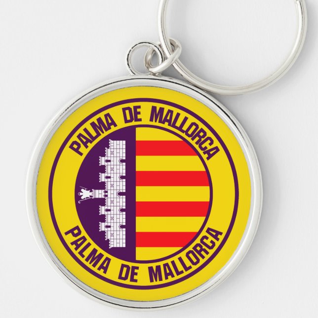 Palma de Mallorca Round Emblem Key Ring (Front)