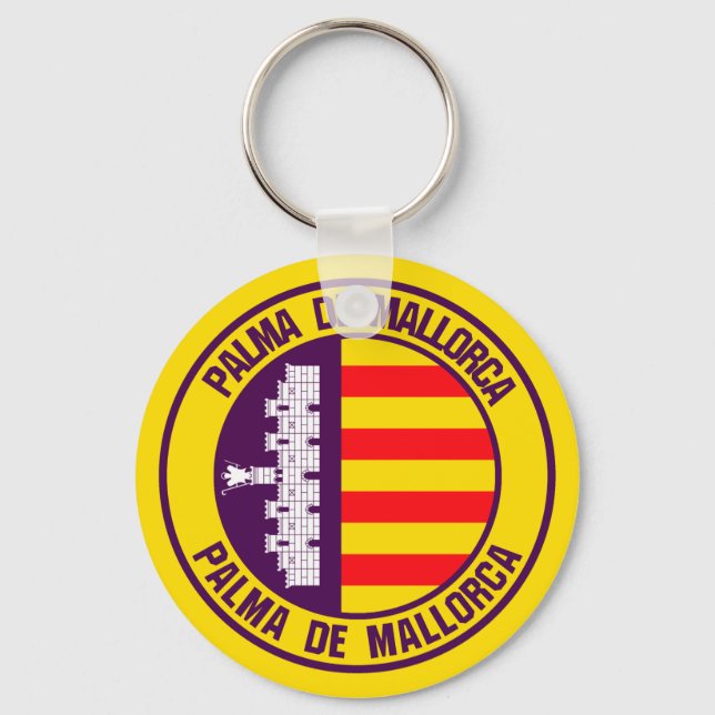 Palma de Mallorca Round Emblem Key Ring (Front)
