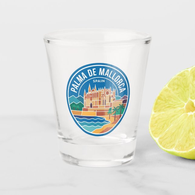 Palma de Mallorca Spain Shot Glass (Front)