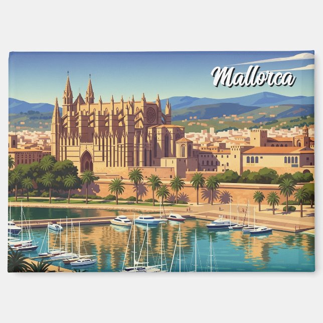 Palma de Mallorca Spain Travel Magnet (Front)
