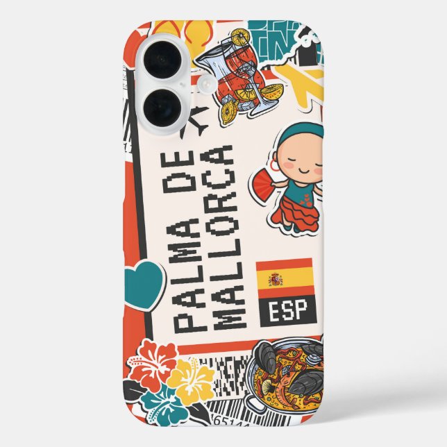Palma de Mallorca Travel Sticker Case-Mate iPhone Case (Back)