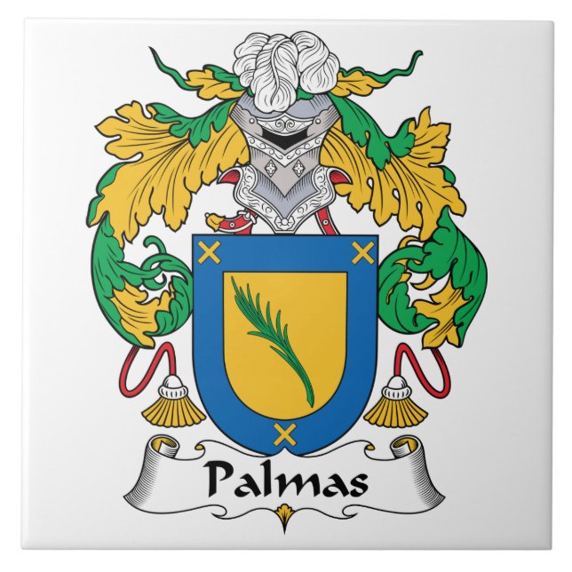 Palmas Family Crest Ceramic Tile (Front)