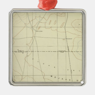 Palmdale quadrangle showing San Andreas Rift Metal Ornament