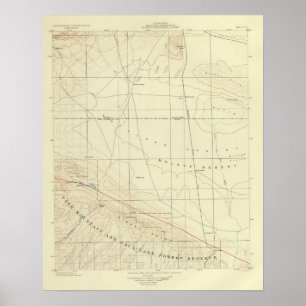 Palmdale quadrangle showing San Andreas Rift Poster