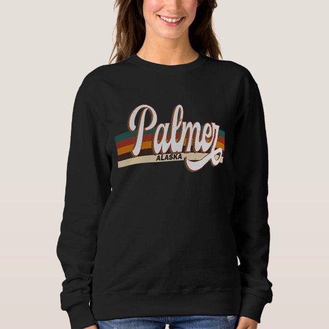 Palmer Alaska Retro Vintage 70s 80s Distressed Sweatshirt (Front)
