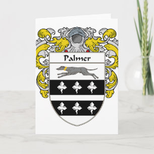 Palmer Coat of Arms/Family Crest (Mantled) Holiday Card