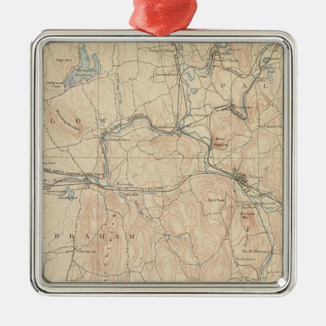 Palmer, Massachusetts Metal Tree Decoration (Front)