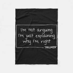 Palmer Quote Funny Birthday Personalised Name Gift Fleece Blanket