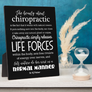 Palmer Quote  - The Beauty About Chiropractic Plaque