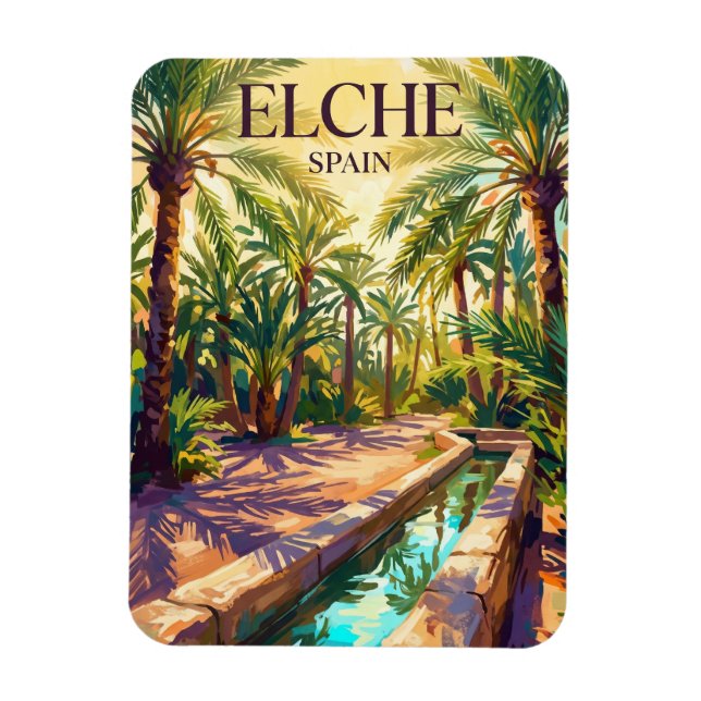 Palmeral of Elche Spain Magnet (Vertical)