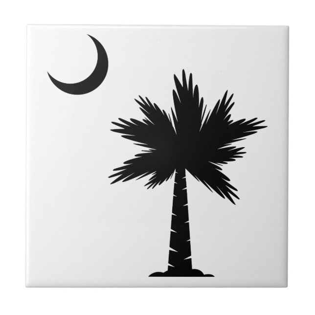 Palmetto Moon Ceramic Tile (Front)