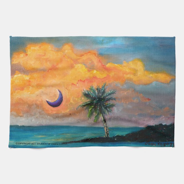 PALMETTO , MOON TEA TOWEL (Horizontal)