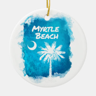 Palmetto Paint Splatter Ceramic Tree Decoration