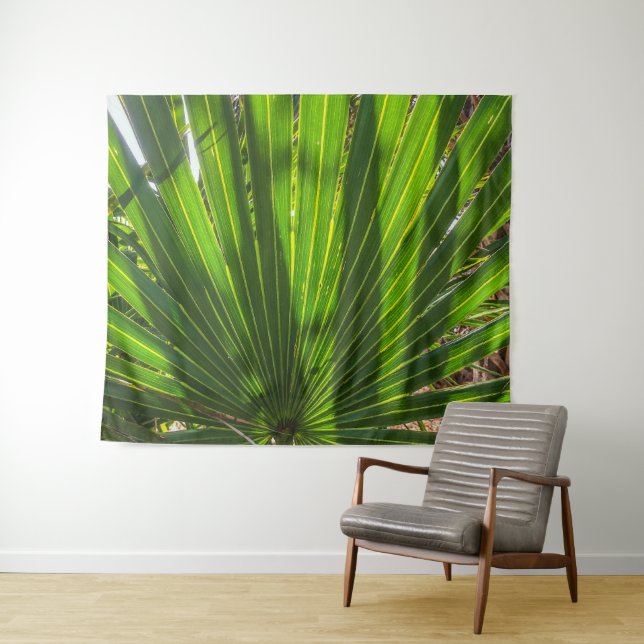Palmetto Shadows on Palmetto Tapestry (In Situ (Horizontal))