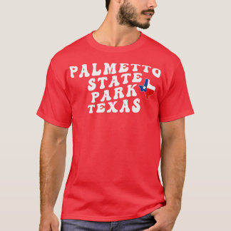 Palmetto State Park Texas Retro Wavy 1970s Text T-Shirt
