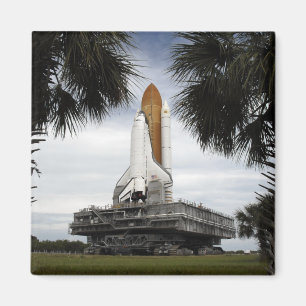Palmetto trees frame space shuttle Endeavour Magnet
