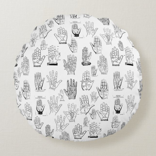 Palmistry Round Cushion (Front)