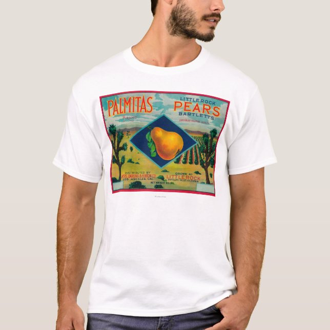 Palmitas Pear Crate LabelAntelope Valley, CA T-Shirt (Front)