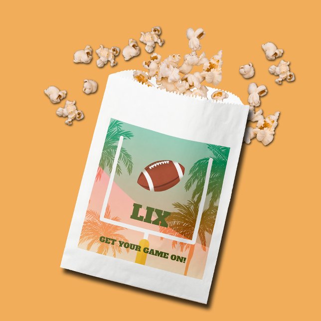 Palms and Football Uprights Party Favour Bag (Palms and football uprights party paper favor bags)