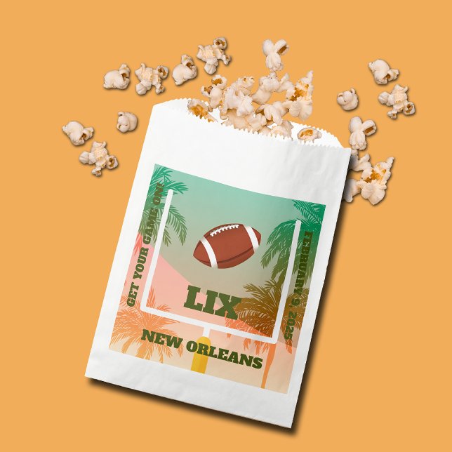 Palms and Football Uprights Party Favour Bag (Palms and football uprights paper party favor bags)