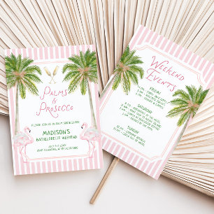 Palms and Prosecco Bachelorette  Invitation