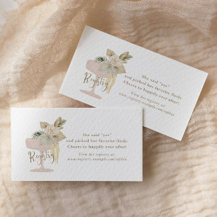 Palms and Prosecco Bridal Shower Registry Enclosure Card