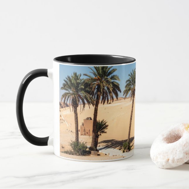 Palms and pyramids mug (With Donut)