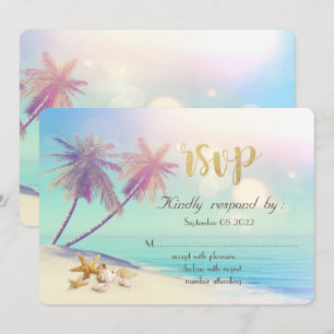 Palms Beach Seashells RSVP Invitation