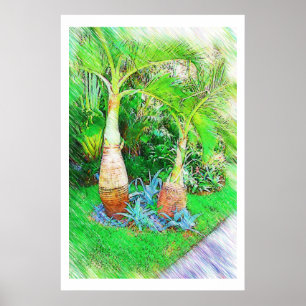 Palms & Landscape - Miami Beach, Fl collection Poster