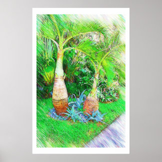 Palms & Landscape - Miami Beach, Fl collection Poster