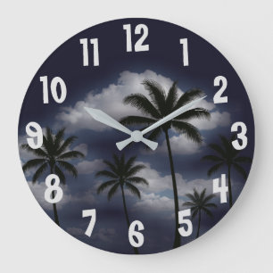 Palms Large Clock