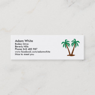 Palms Mini Business Card