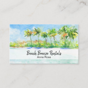 *~*  Palms Ocean Art Beach Properties Rentals Business Card