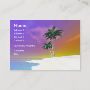 Palms on White Business Card