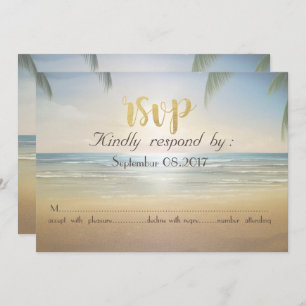 Palms Sunset Beach RSVP Invitation