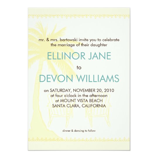 Palms Wedding Invitation